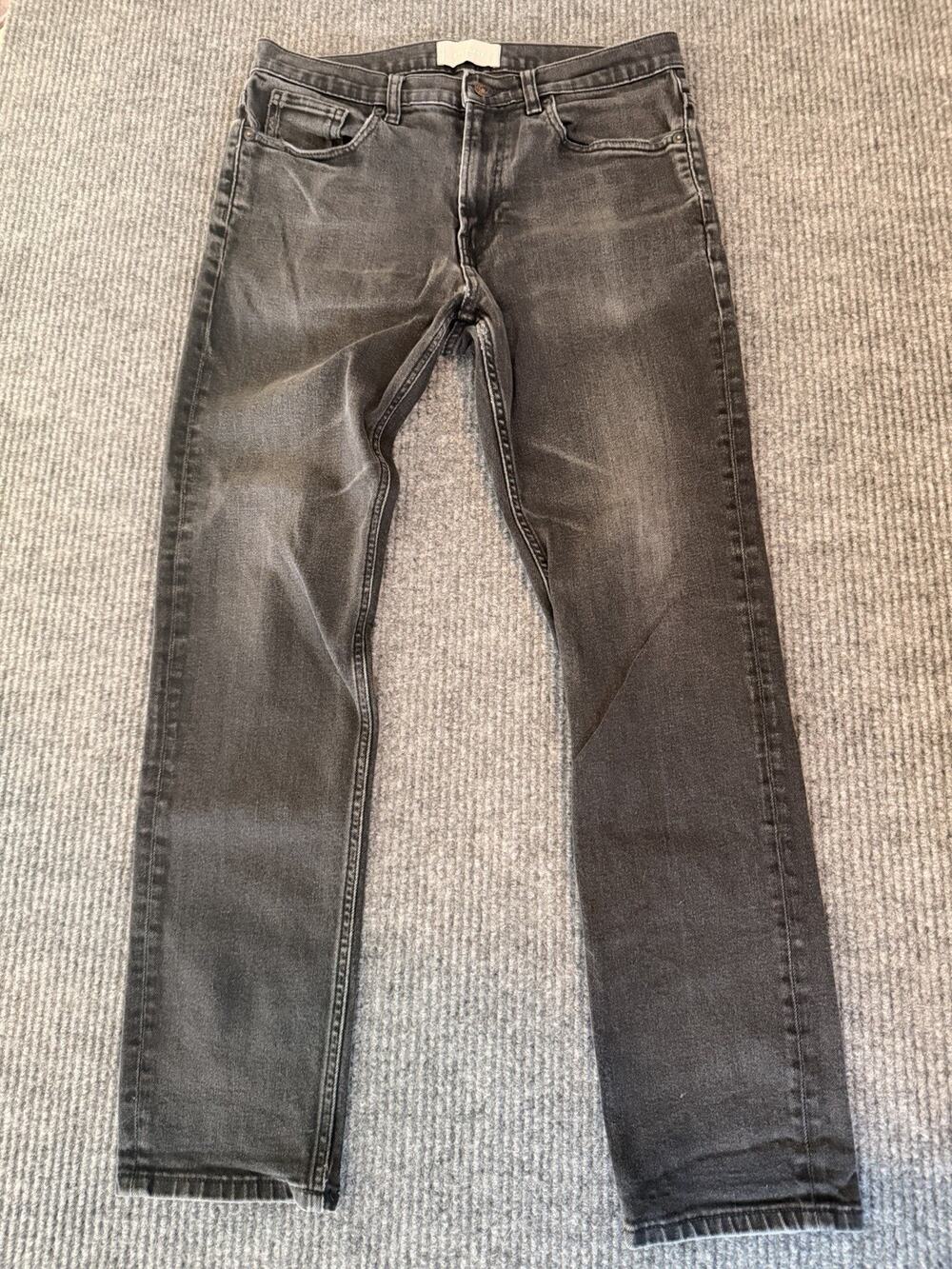 Everlane Men's Slim Jeans 32x30 Black Washed Stretch Denim